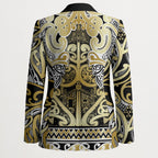 Aotearoa Iwi Ngati Whatua Blazer Maori Wharenui House Tribal Pattern