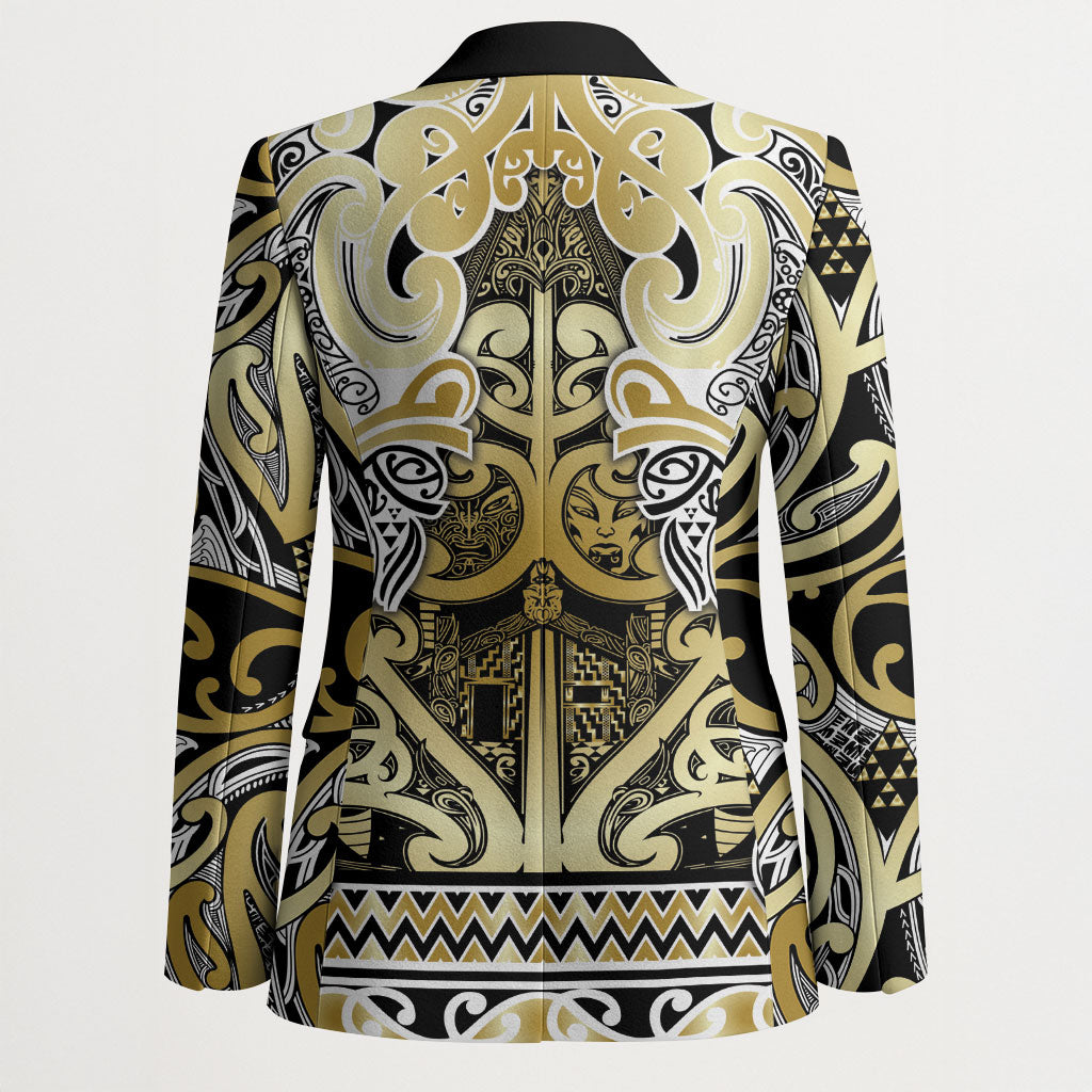 Aotearoa Iwi Ngati Whatua Blazer Maori Wharenui House Tribal Pattern