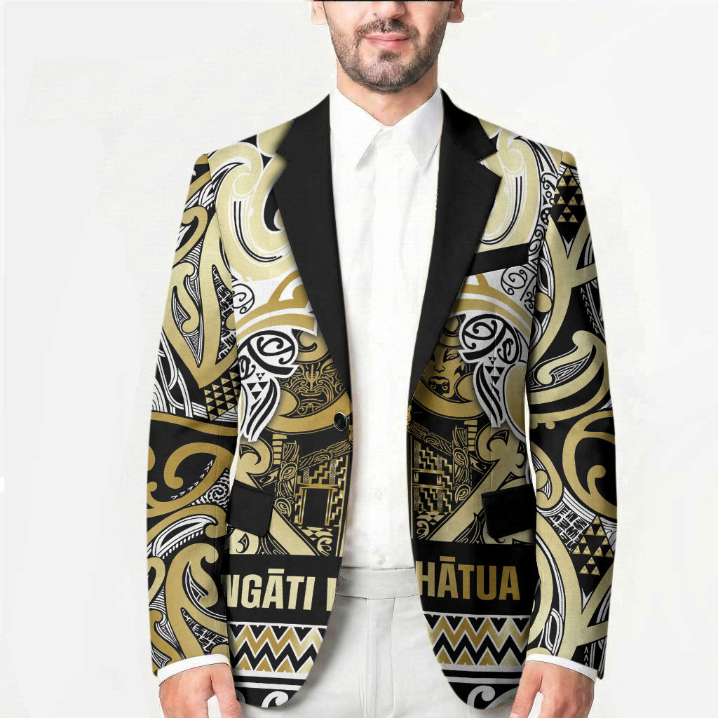Aotearoa Iwi Ngati Whatua Blazer Maori Wharenui House Tribal Pattern