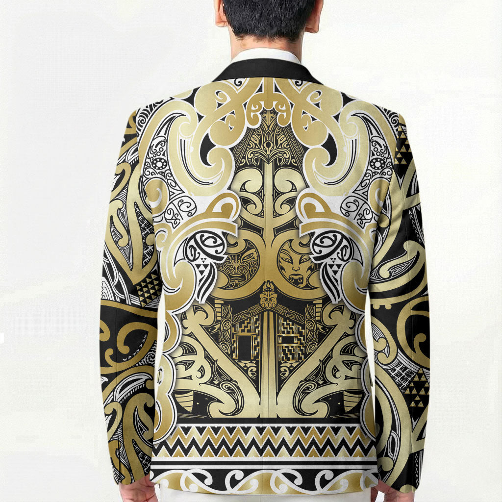 Aotearoa Iwi Ngati Whatua Blazer Maori Wharenui House Tribal Pattern