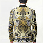 Aotearoa Iwi Ngati Whatua Blazer Maori Wharenui House Tribal Pattern