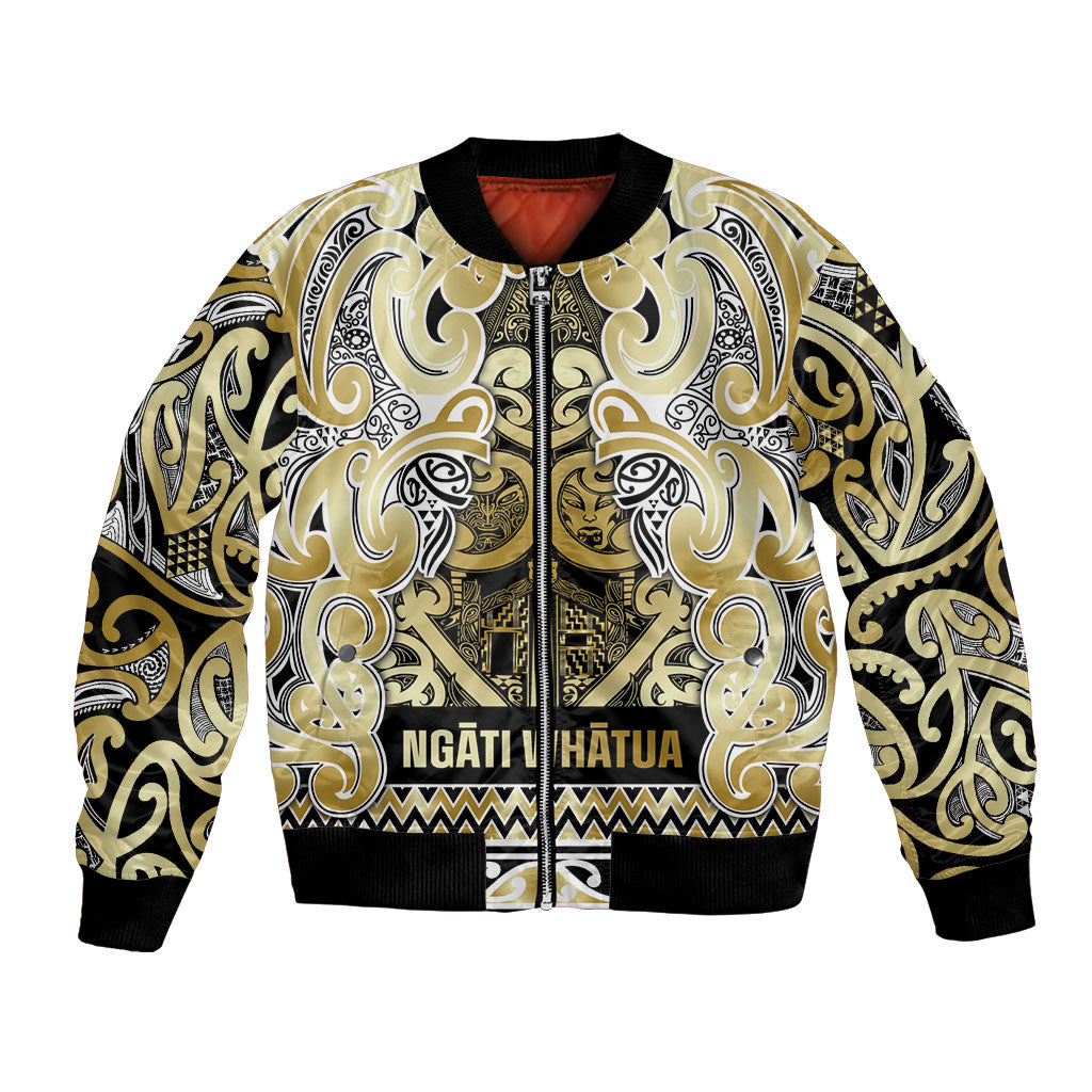 Aotearoa Iwi Ngati Whatua Bomber Jacket Maori Wharenui House Tribal Pattern