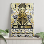 Aotearoa Iwi Ngati Whatua Canvas Wall Art Maori Wharenui House Tribal Pattern