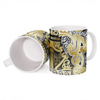 Aotearoa Iwi Ngati Whatua Ceramic Mug Maori Wharenui House Tribal Pattern
