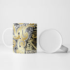 Aotearoa Iwi Ngati Whatua Ceramic Mug Maori Wharenui House Tribal Pattern