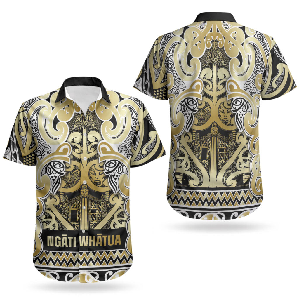 Aotearoa Iwi Ngati Whatua Couples Matching Summer Maxi Dress and Hawaiian Shirt Maori Wharenui House Tribal Pattern
