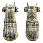 Aotearoa Iwi Ngati Whatua Couples Matching Summer Maxi Dress and Hawaiian Shirt Maori Wharenui House Tribal Pattern