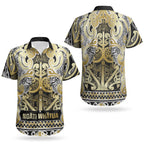 Aotearoa Iwi Ngati Whatua Couples Matching Tank Maxi Dress and Hawaiian Shirt Maori Wharenui House Tribal Pattern