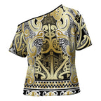 Aotearoa Iwi Ngati Whatua Cross Shoulder Shirt Maori Wharenui House Tribal Pattern