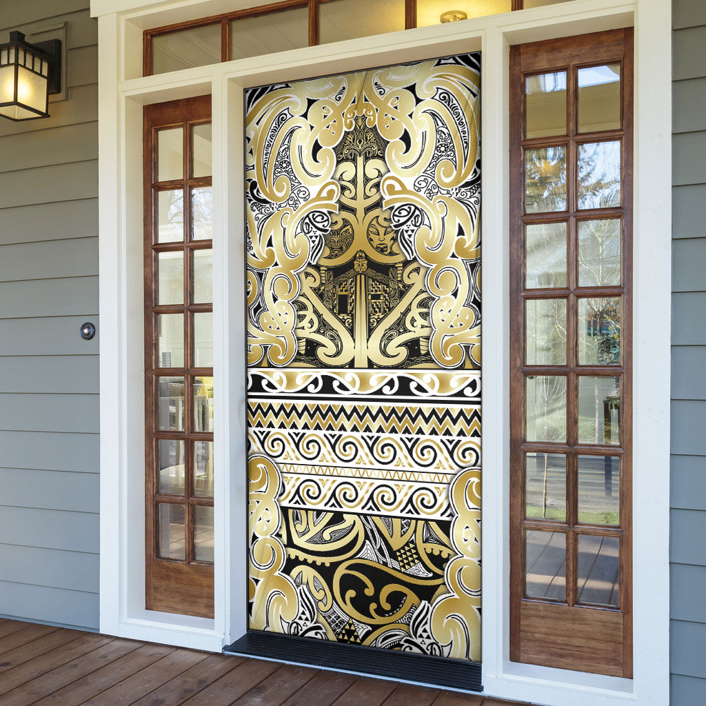 Aotearoa Iwi Ngati Whatua Door Cover Maori Wharenui House Tribal Pattern