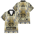 Aotearoa Iwi Ngati Whatua Family Matching Mermaid Dress and Hawaiian Shirt Maori Wharenui House Tribal Pattern