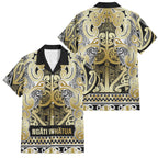 Aotearoa Iwi Ngati Whatua Family Matching Puletasi and Hawaiian Shirt Maori Wharenui House Tribal Pattern