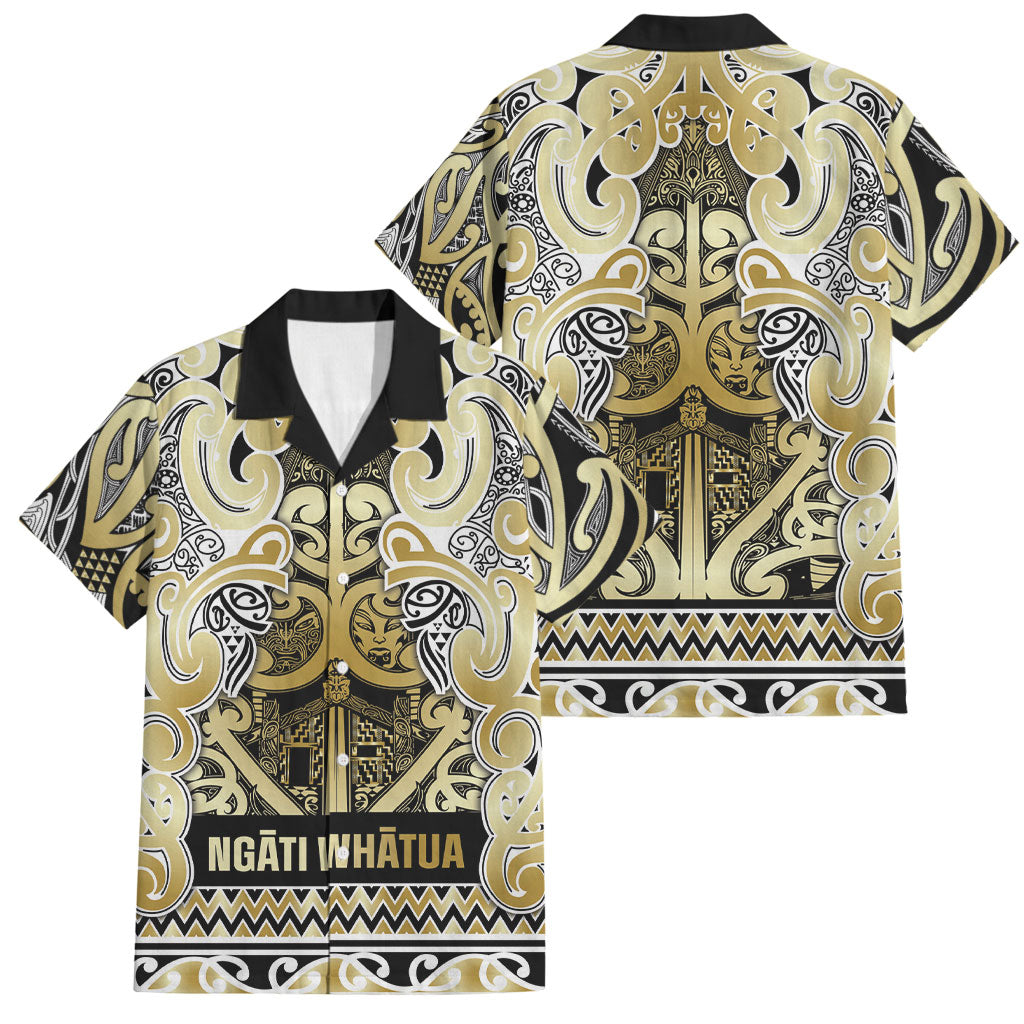 Aotearoa Iwi Ngati Whatua Family Matching Puletasi and Hawaiian Shirt Maori Wharenui House Tribal Pattern