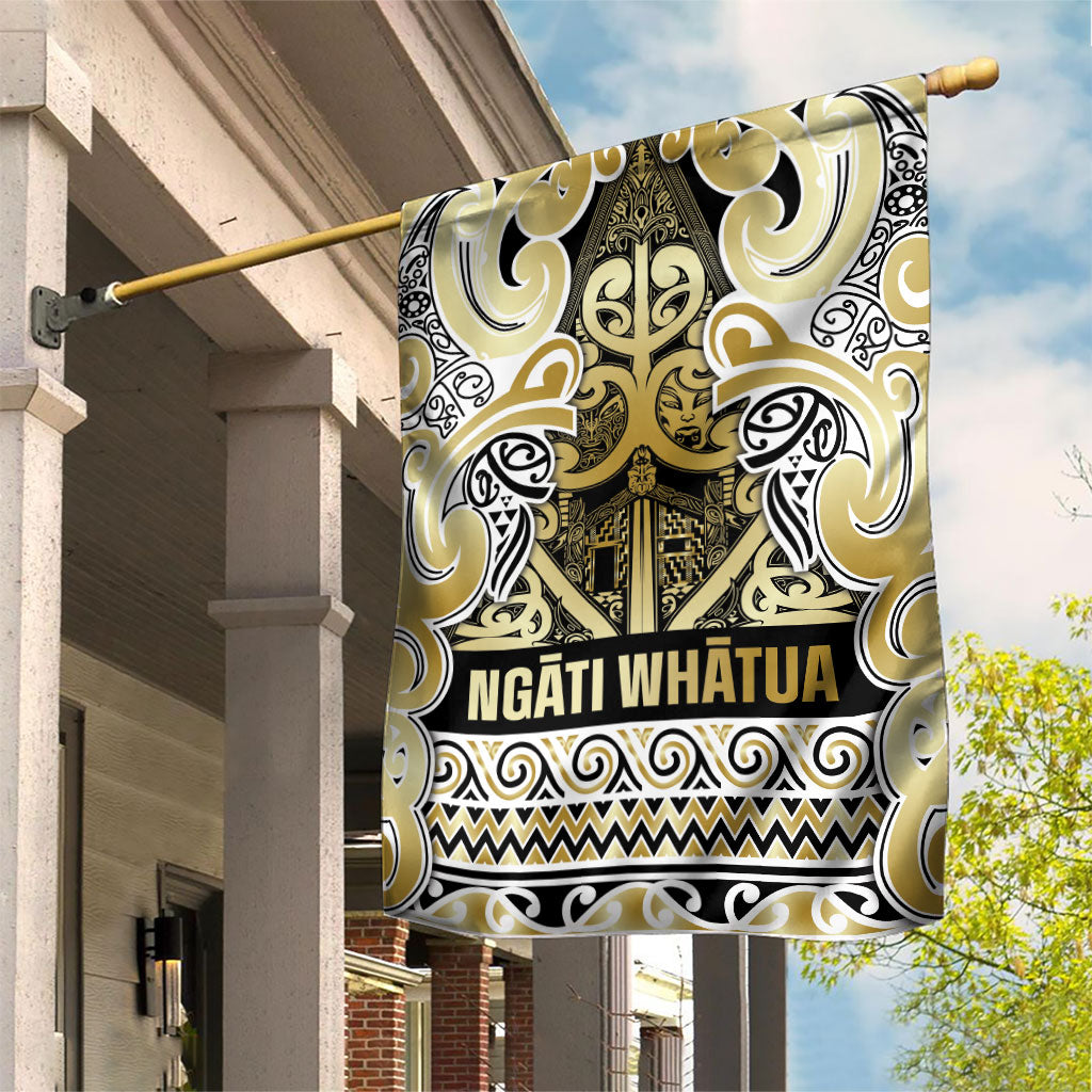 Aotearoa Iwi Ngati Whatua Garden Flag Maori Wharenui House Tribal Pattern