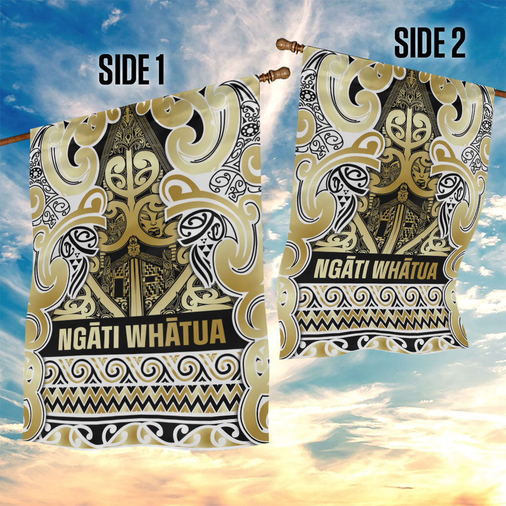 Aotearoa Iwi Ngati Whatua Garden Flag Maori Wharenui House Tribal Pattern