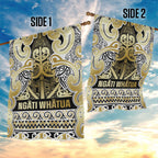 Aotearoa Iwi Ngati Whatua Garden Flag Maori Wharenui House Tribal Pattern