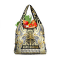 Aotearoa Iwi Ngati Whatua Grocery Bag Maori Wharenui House Tribal Pattern