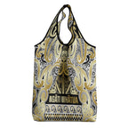 Aotearoa Iwi Ngati Whatua Grocery Bag Maori Wharenui House Tribal Pattern