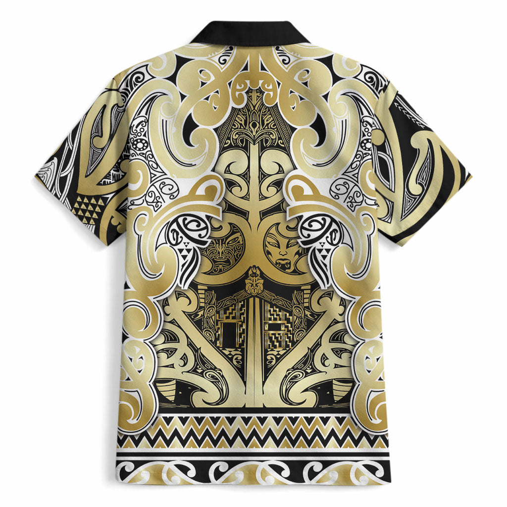 Aotearoa Iwi Ngati Whatua Hawaiian Shirt Maori Wharenui House Tribal Pattern