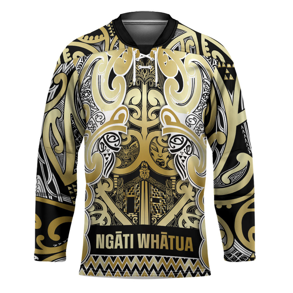 Aotearoa Iwi Ngati Whatua Hockey Jersey Maori Wharenui House Tribal Pattern