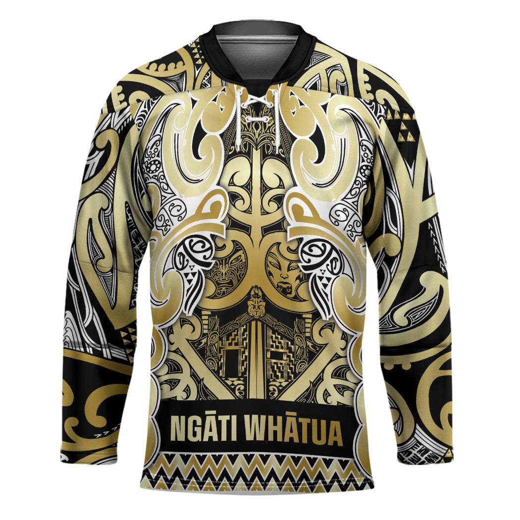 Aotearoa Iwi Ngati Whatua Hockey Jersey Maori Wharenui House Tribal Pattern