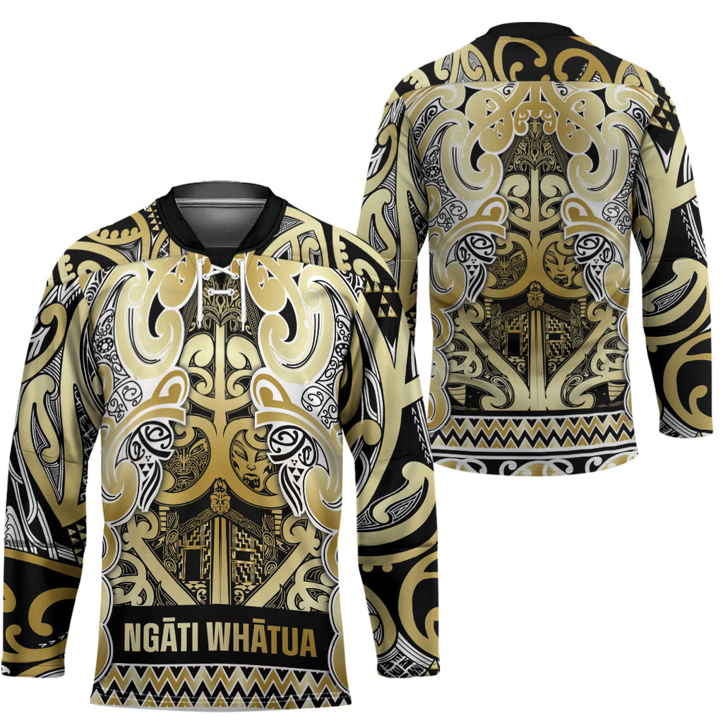 Aotearoa Iwi Ngati Whatua Hockey Jersey Maori Wharenui House Tribal Pattern