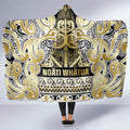 Aotearoa Iwi Ngati Whatua Hooded Blanket Maori Wharenui House Tribal Pattern