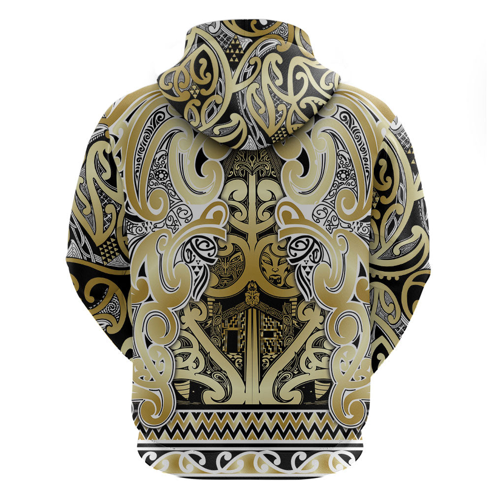 Aotearoa Iwi Ngati Whatua Hoodie Maori Wharenui House Tribal Pattern