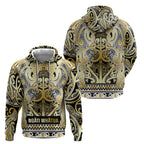 Aotearoa Iwi Ngati Whatua Hoodie Maori Wharenui House Tribal Pattern