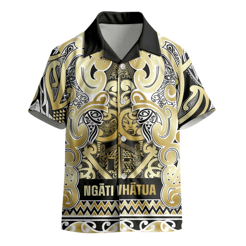 Aotearoa Iwi Ngati Whatua Kid Hawaiian Shirt Maori Wharenui House Tribal Pattern