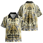 Aotearoa Iwi Ngati Whatua Kid Hawaiian Shirt Maori Wharenui House Tribal Pattern