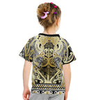 Aotearoa Iwi Ngati Whatua Kid T Shirt Maori Wharenui House Tribal Pattern