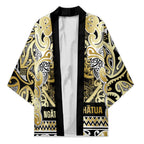 Aotearoa Iwi Ngati Whatua Kimono Maori Wharenui House Tribal Pattern