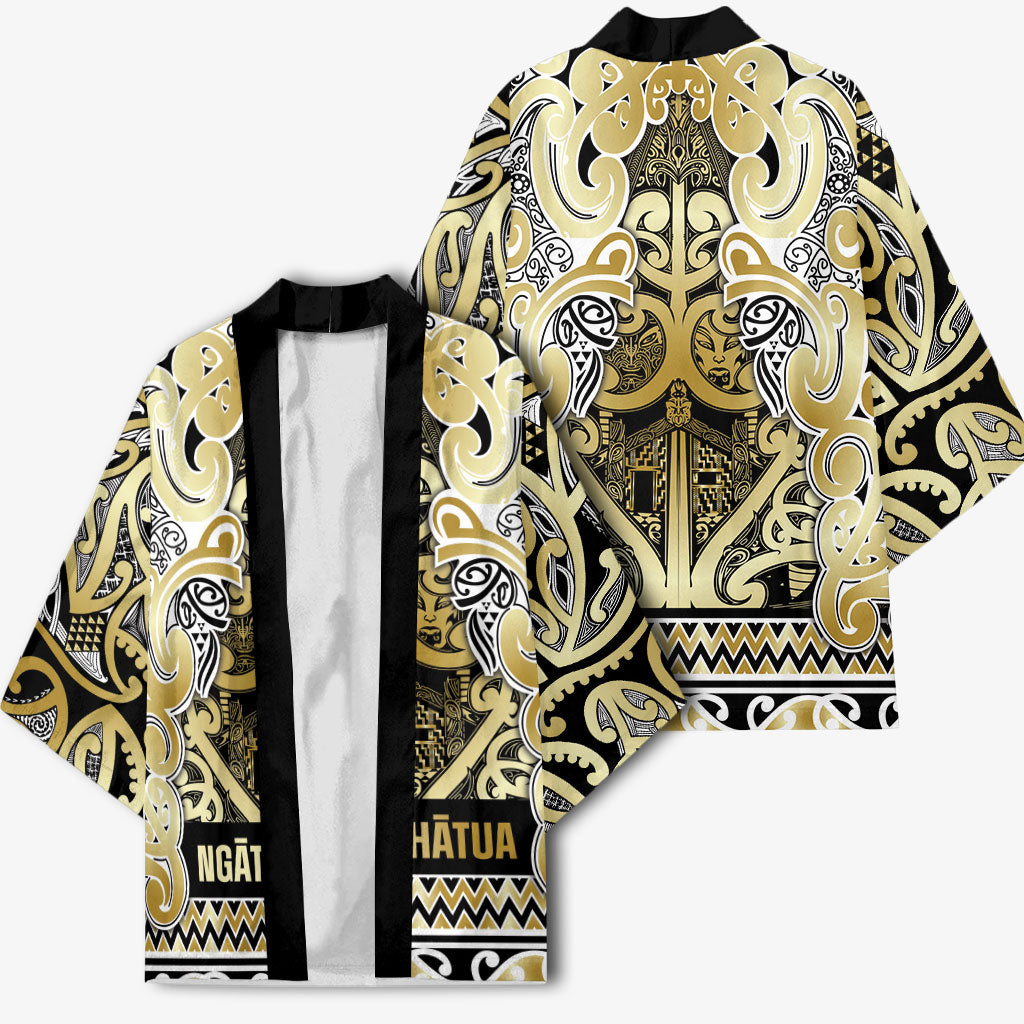 Aotearoa Iwi Ngati Whatua Kimono Maori Wharenui House Tribal Pattern