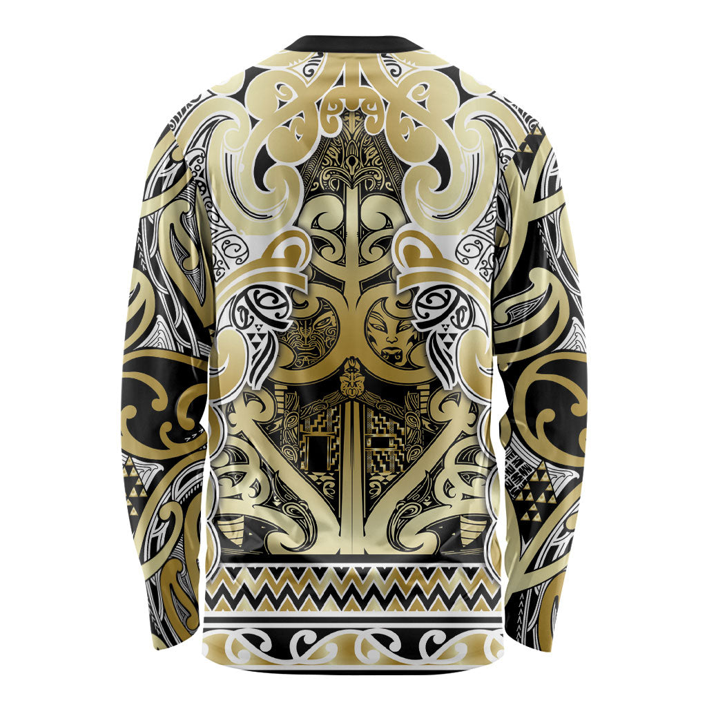 Aotearoa Iwi Ngati Whatua Long Sleeve Shirt Maori Wharenui House Tribal Pattern
