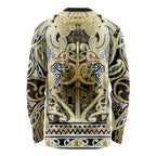 Aotearoa Iwi Ngati Whatua Long Sleeve Shirt Maori Wharenui House Tribal Pattern