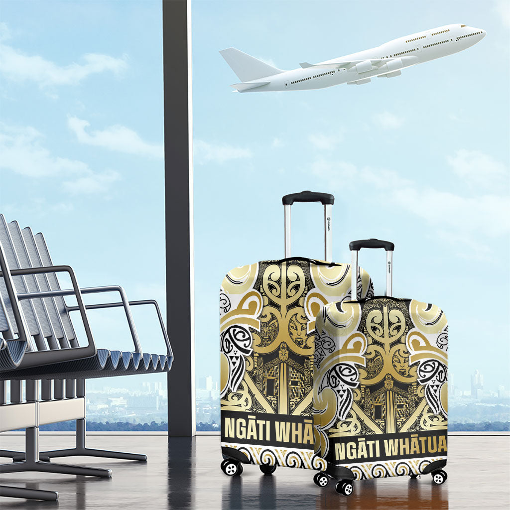 Aotearoa Iwi Ngati Whatua Luggage Cover Maori Wharenui House Tribal Pattern