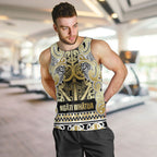 Aotearoa Iwi Ngati Whatua Men Tank Top Maori Wharenui House Tribal Pattern