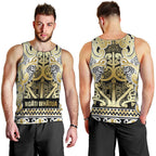 Aotearoa Iwi Ngati Whatua Men Tank Top Maori Wharenui House Tribal Pattern