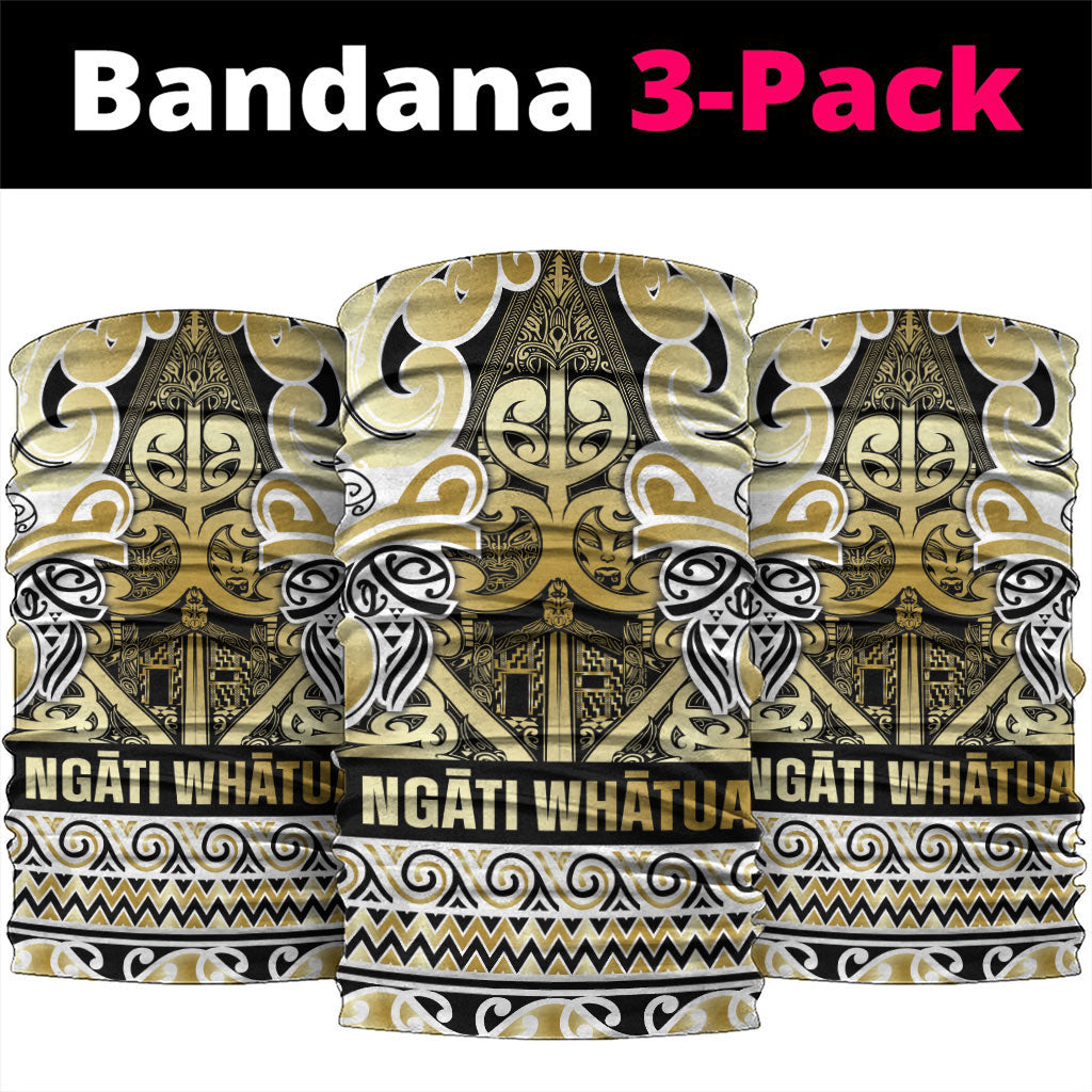 Aotearoa Iwi Ngati Whatua Neck Gaiter Maori Wharenui House Tribal Pattern