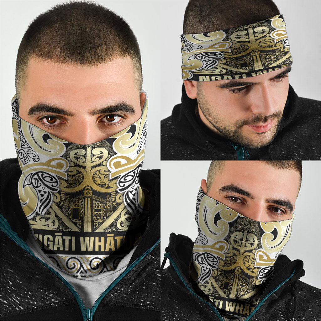 Aotearoa Iwi Ngati Whatua Neck Gaiter Maori Wharenui House Tribal Pattern