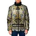 Aotearoa Iwi Ngati Whatua Padded Jacket Maori Wharenui House Tribal Pattern