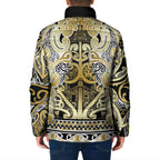 Aotearoa Iwi Ngati Whatua Padded Jacket Maori Wharenui House Tribal Pattern