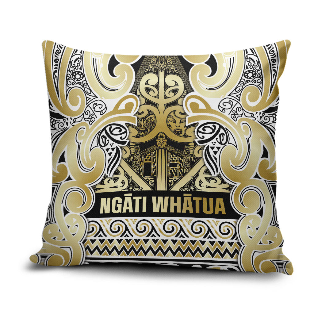 Aotearoa Iwi Ngati Whatua Pillow Cover Maori Wharenui House Tribal Pattern