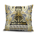 Aotearoa Iwi Ngati Whatua Pillow Cover Maori Wharenui House Tribal Pattern
