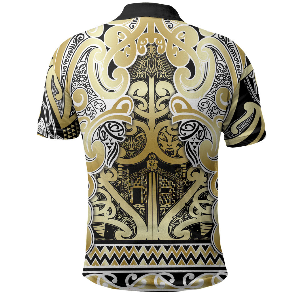 Aotearoa Iwi Ngati Whatua Polo Shirt Maori Wharenui House Tribal Pattern
