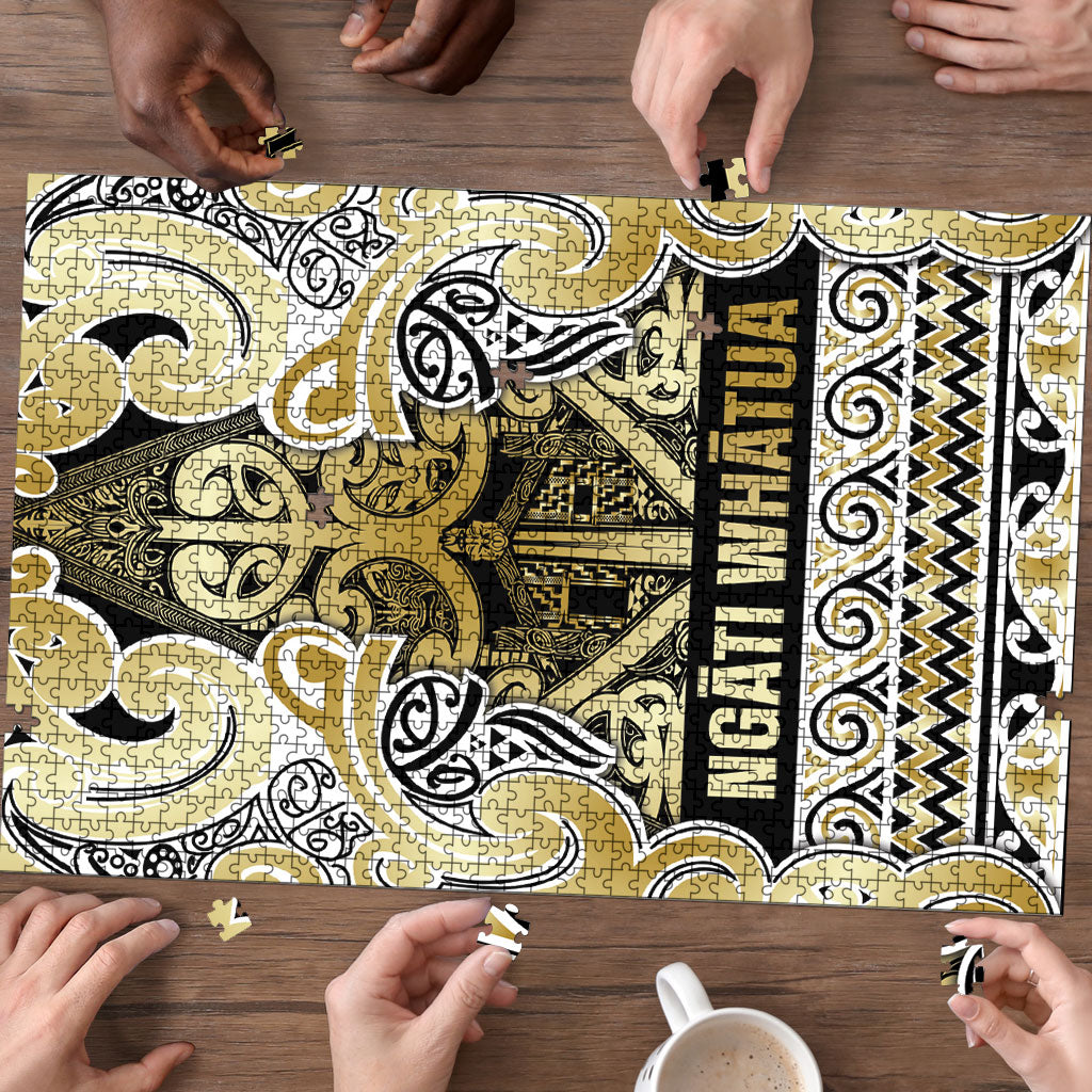 Aotearoa Iwi Ngati Whatua Puzzle Maori Wharenui House Tribal Pattern