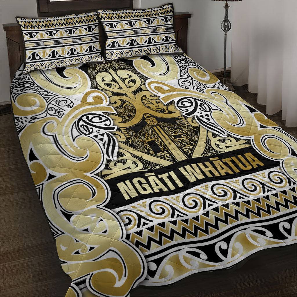 Aotearoa Iwi Ngati Whatua Quilt Bed Set Maori Wharenui House Tribal Pattern