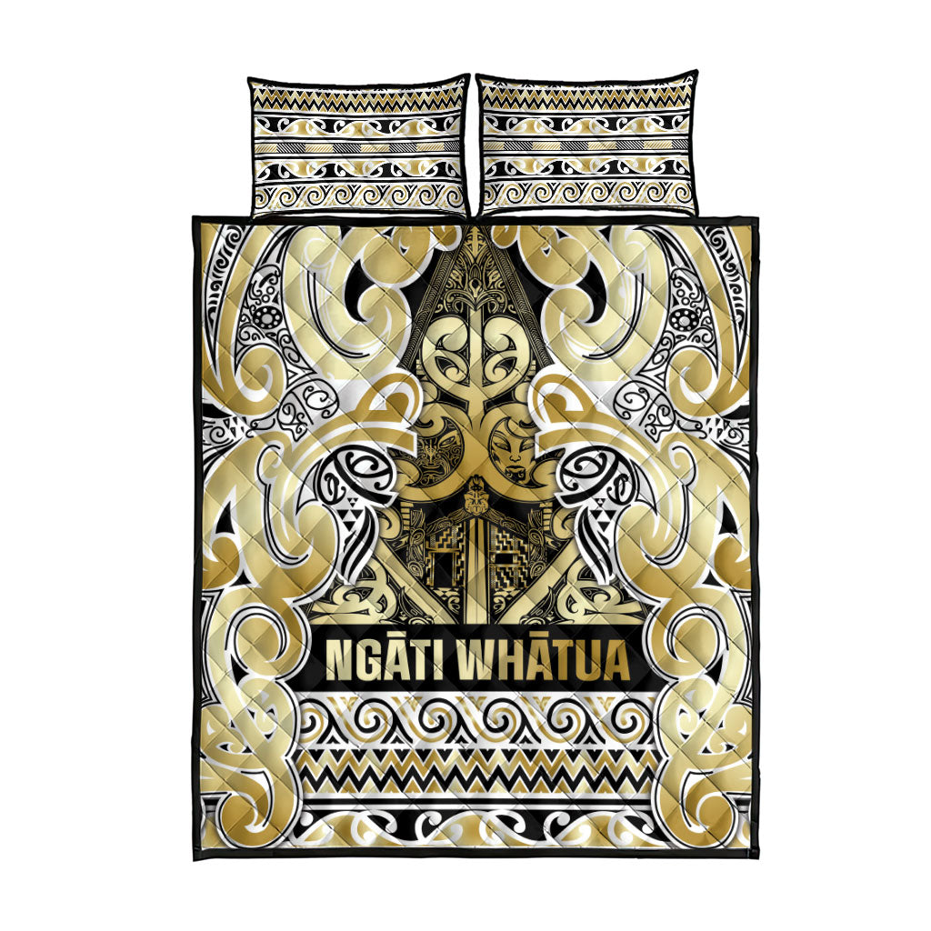 Aotearoa Iwi Ngati Whatua Quilt Bed Set Maori Wharenui House Tribal Pattern