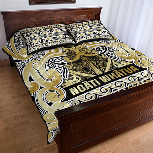 Aotearoa Iwi Ngati Whatua Quilt Bed Set Maori Wharenui House Tribal Pattern